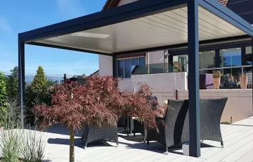 Pergola à Lames BIOCLIMATIQUE Couleur Gris Anthracite