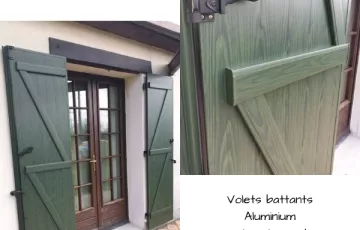 VOLETS BATTANTS ALUMINIUM cérusé vert