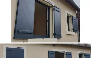 Volet battant alu motorisé SOMFY sur cadre rénovation