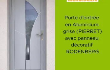 Porte d’entrée en aluminium avec panneau décoratif RODENBERG