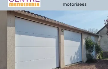 Porte de garage sectionnelles plafond motorisée - Fabrication TECHPRO