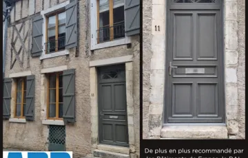 Porte d’entrée bois RAL 7039