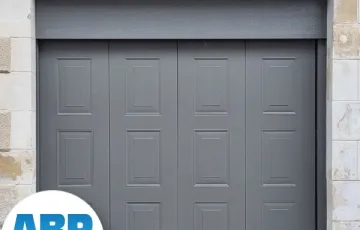 Porte de garage sectionnelle latérale RAL 7039